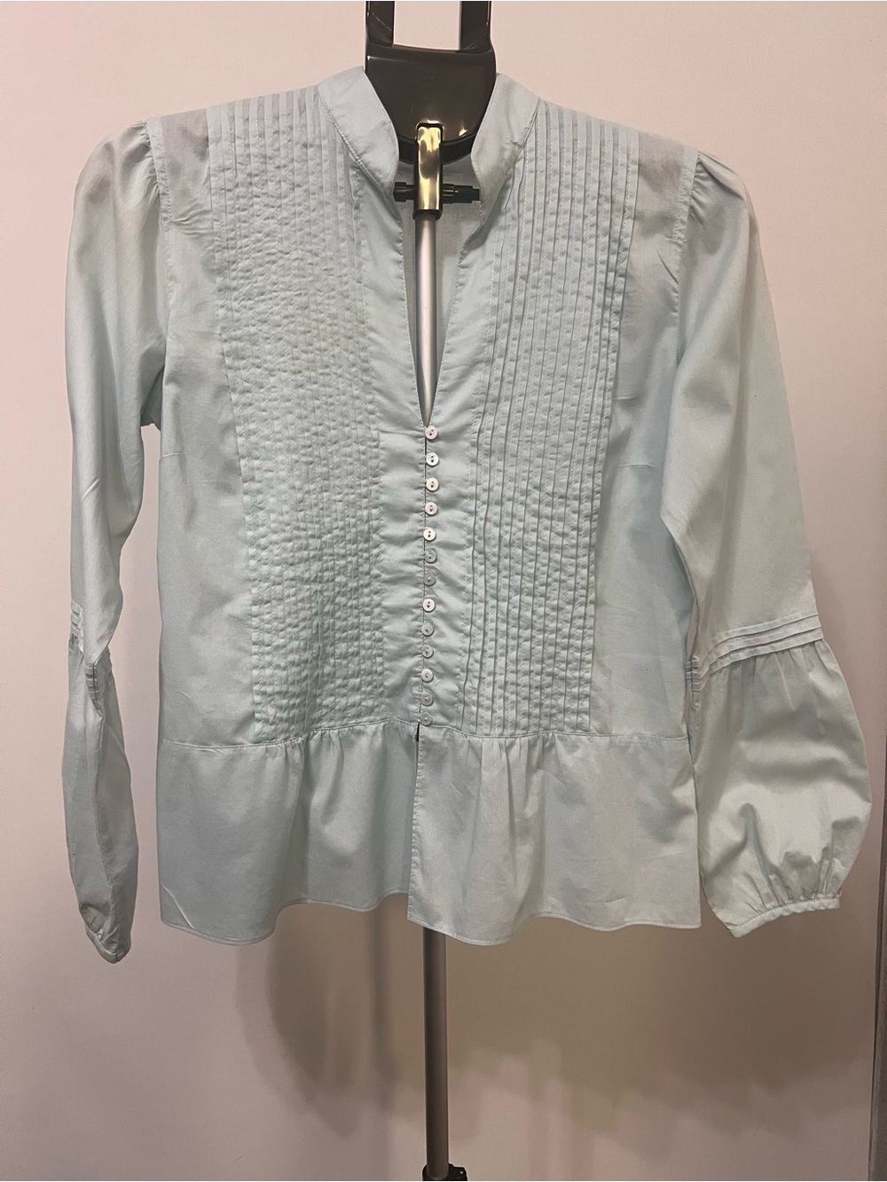 Vintage Chocolate Argentina Blouse – Early 2000s – Romantic Pintuck Detail